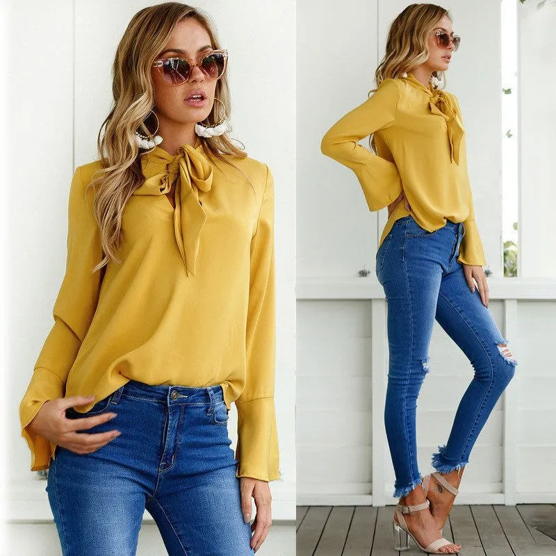 Long Sleeve Office Blouse