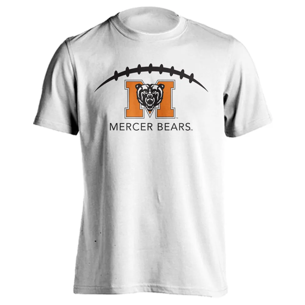 Mercer University Bears MU Laces Out Football Logo Tee Short Sleeve T-Shirt