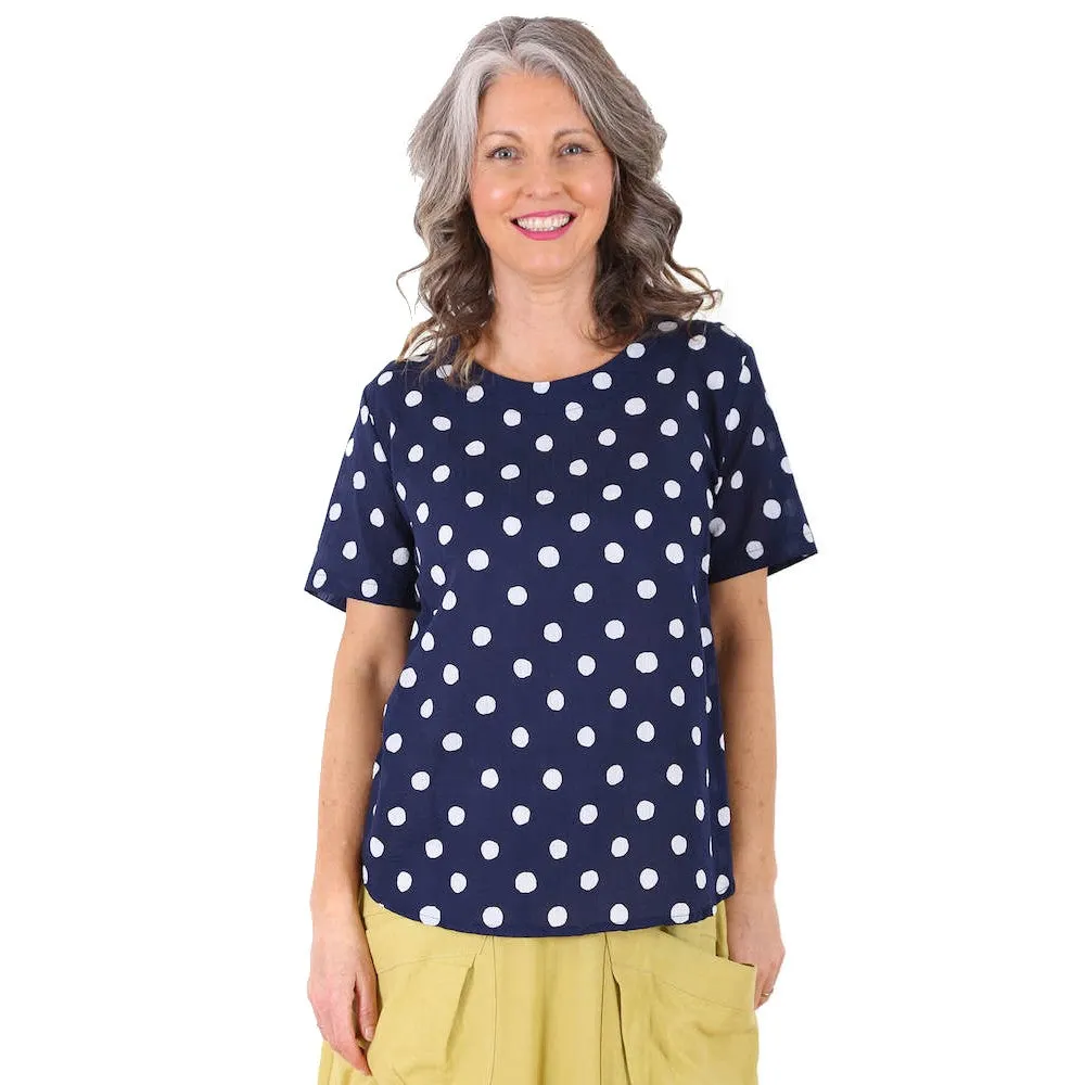Olga de Polga Navy Spot Top