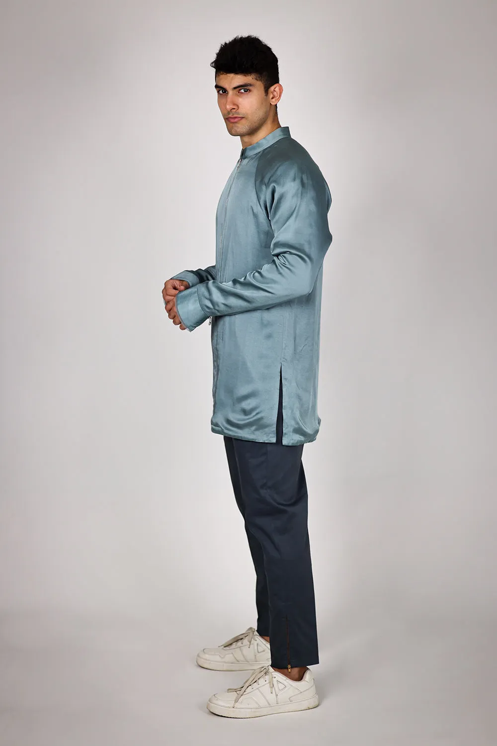 Shirt Kurta & Zip Tailored Pants