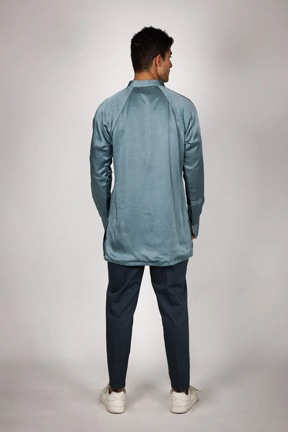 Shirt Kurta & Zip Tailored Pants